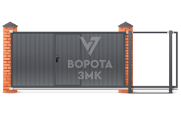 Откатные ворота Алютех 3500×2000 под ключ ЗМК-6881