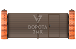 Ворота дачные распашные 1500×2500 ЗМК-5095