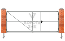 Ворота металлические распашные каркас 1750×2250 ЗМК-4975